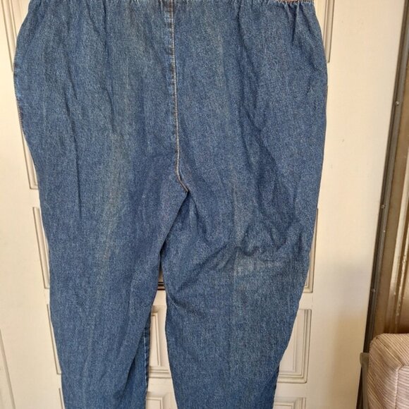 Classic Elements Woman Plus Sz18P Jeans NWT Elastic Waist Pockets Drk Wash - Picture 9 of 10